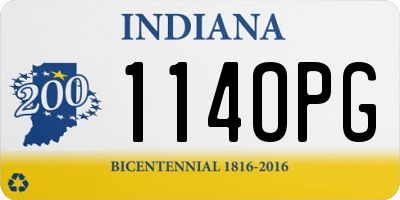 IN license plate 114OPG