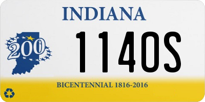 IN license plate 114OS