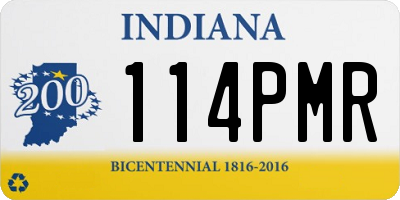 IN license plate 114PMR