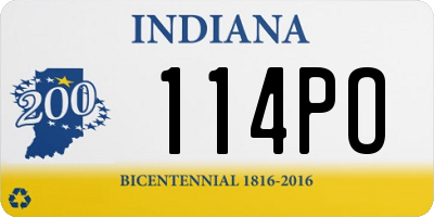 IN license plate 114PO