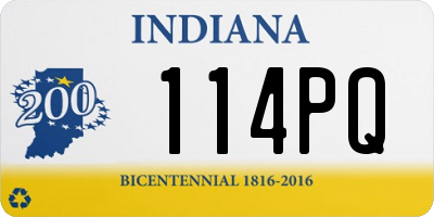 IN license plate 114PQ