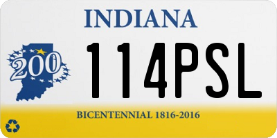 IN license plate 114PSL