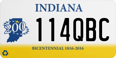 IN license plate 114QBC
