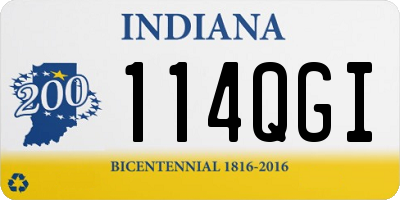 IN license plate 114QGI