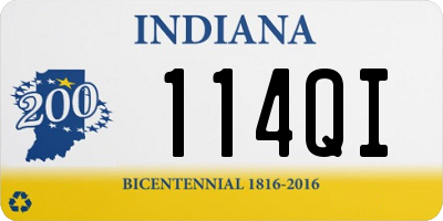 IN license plate 114QI
