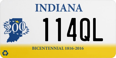 IN license plate 114QL