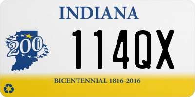 IN license plate 114QX