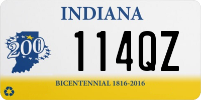 IN license plate 114QZ