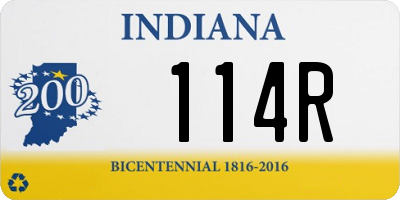 IN license plate 114R