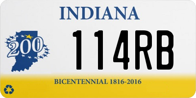 IN license plate 114RB