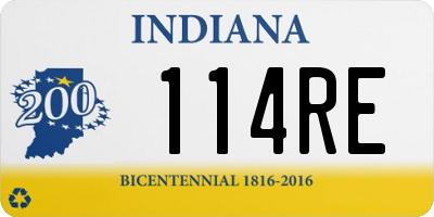 IN license plate 114RE