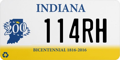 IN license plate 114RH