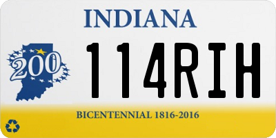 IN license plate 114RIH