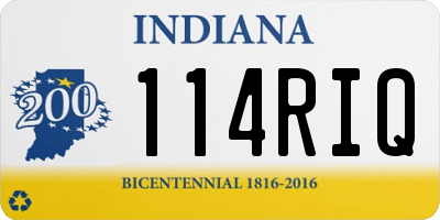 IN license plate 114RIQ