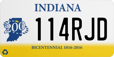IN license plate 114RJD