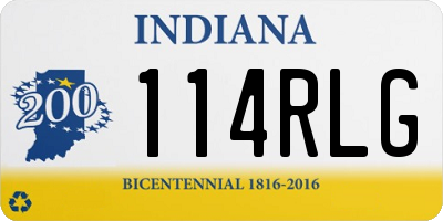 IN license plate 114RLG