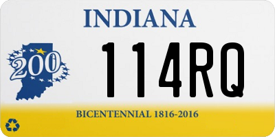 IN license plate 114RQ