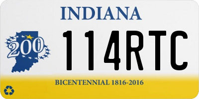 IN license plate 114RTC