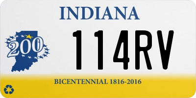 IN license plate 114RV