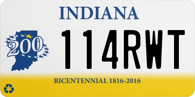 IN license plate 114RWT