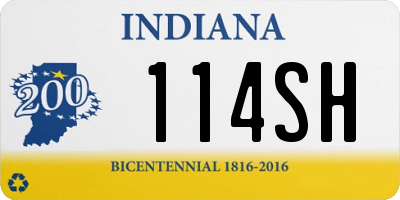 IN license plate 114SH