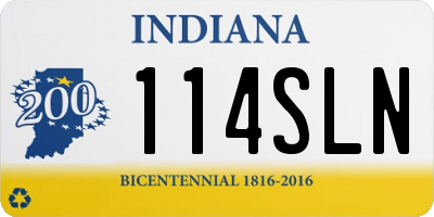 IN license plate 114SLN