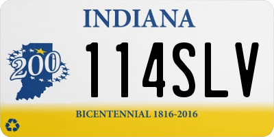 IN license plate 114SLV