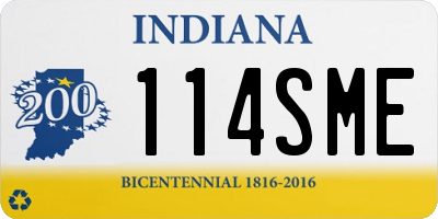 IN license plate 114SME