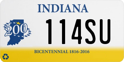 IN license plate 114SU