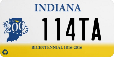 IN license plate 114TA