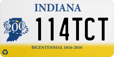 IN license plate 114TCT