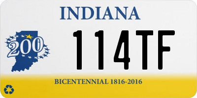 IN license plate 114TF