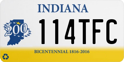 IN license plate 114TFC