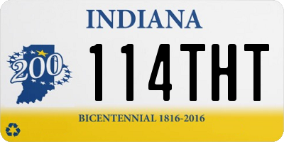 IN license plate 114THT