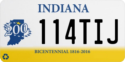 IN license plate 114TIJ