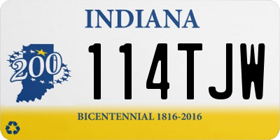 IN license plate 114TJW