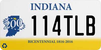 IN license plate 114TLB