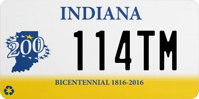 IN license plate 114TM
