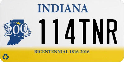 IN license plate 114TNR