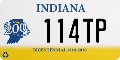 IN license plate 114TP