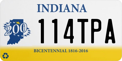 IN license plate 114TPA