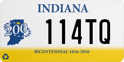 IN license plate 114TQ