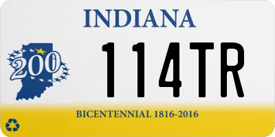 IN license plate 114TR