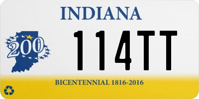 IN license plate 114TT