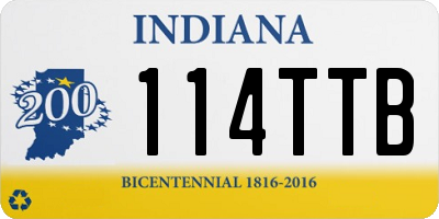 IN license plate 114TTB
