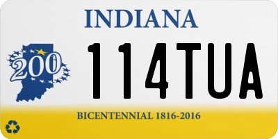 IN license plate 114TUA