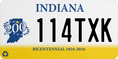 IN license plate 114TXK