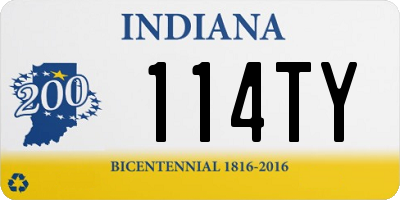 IN license plate 114TY