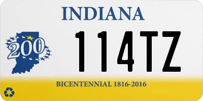 IN license plate 114TZ