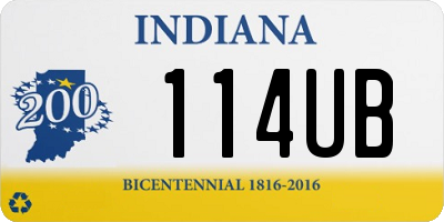 IN license plate 114UB